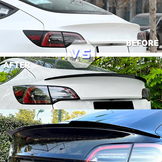 For Tesla Model 3 2017-2023 Tuning Original High-performance Rear Trunk Spoiler Wing Tail Deflector Splitter Facelift Body Kit