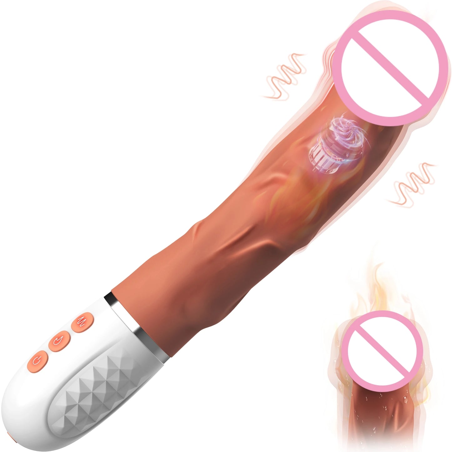 Realistic Dildo Vibrator for Women G Spot Clitoral Stimulation Penis Vibro with 10 Vibrating&Heating Modes Dick Sex Toys Female