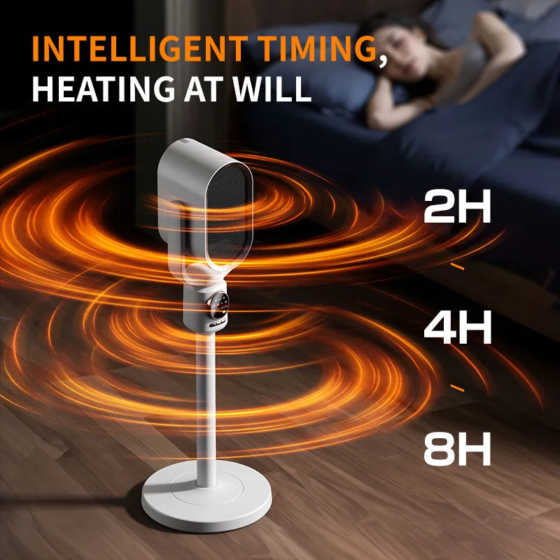 Home Heating Fan Heater With Shake Head Timer Remote Control Desktop Vertical Heating And Cooling Air Heater
