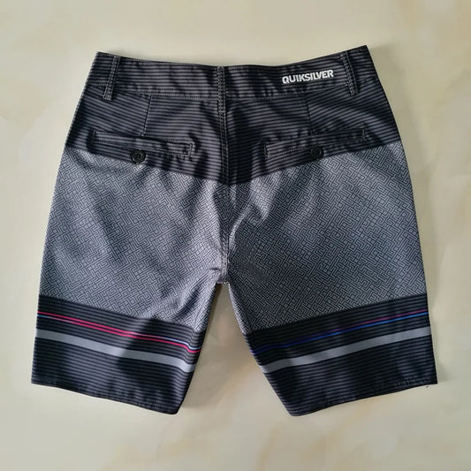 Men's Fashion Casual Printed Sporty Short Pants Five-Quarter Length Straight Fit Versatile Lightweight mid Waist Shorts