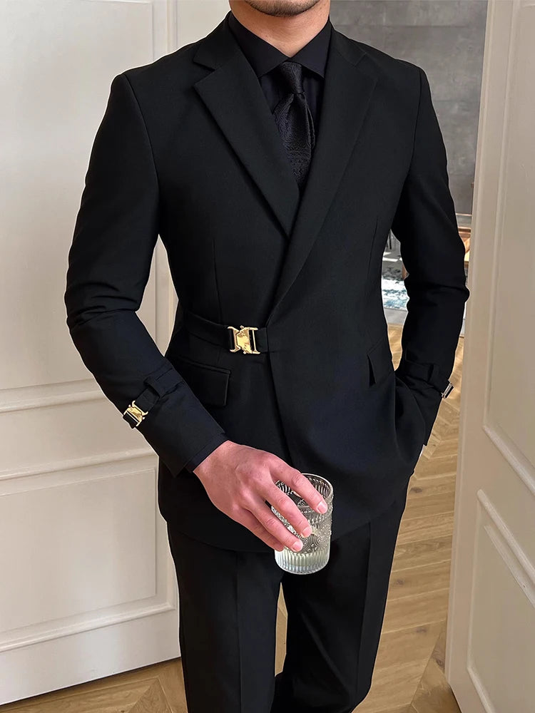 Mauroicardi Autumn Fitted Black White Smart Casual Wedding Blazer Women Slim Fit Elegant Chic Luxury Designer Clothes 2023