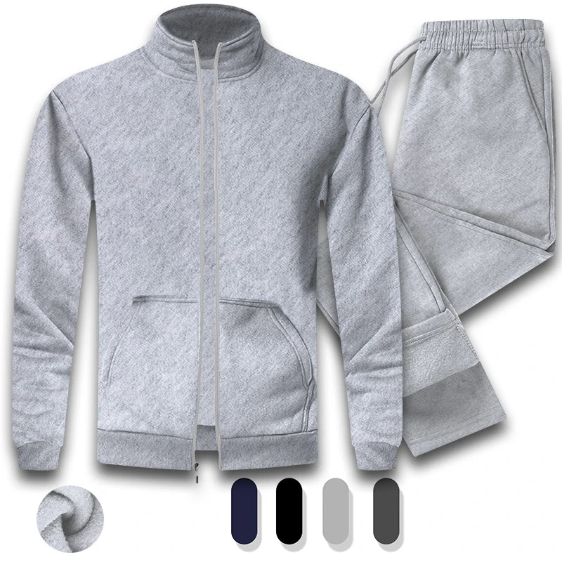 Men's Casual Athletic Tracksuit Long Sleeve Sweatsuit Set Full Zip Running Jacket and Pants 2 Piece Outfits