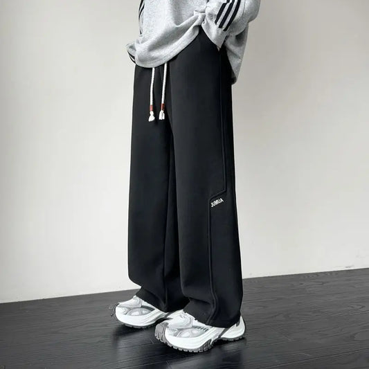 Men's Winter Thermal Fleece Joggers Windproof Thick Casual Pants Plus Size Warm Sports Sweatpants for Cold Weather