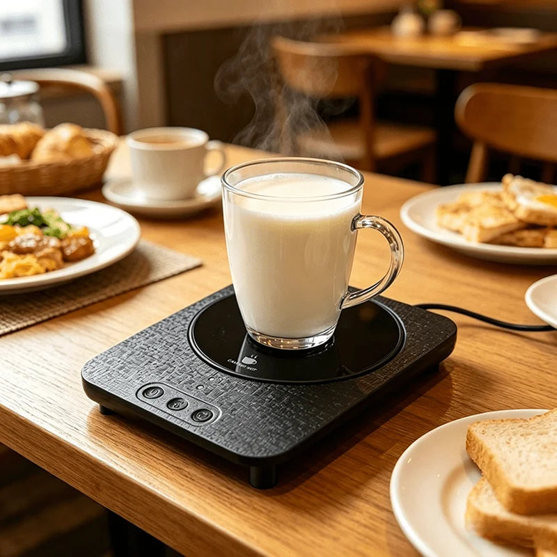 Desktop Coffee Cup Warmer, Three-Level Constant Temperature Heating Coaster, Coffee Cup Warmer, USB Rechargeable Model, Keeps Milk Tea and Coffee Warm, Suitable for Heating Coffee, Tea, Milk, and Various Beverages, a Gift for