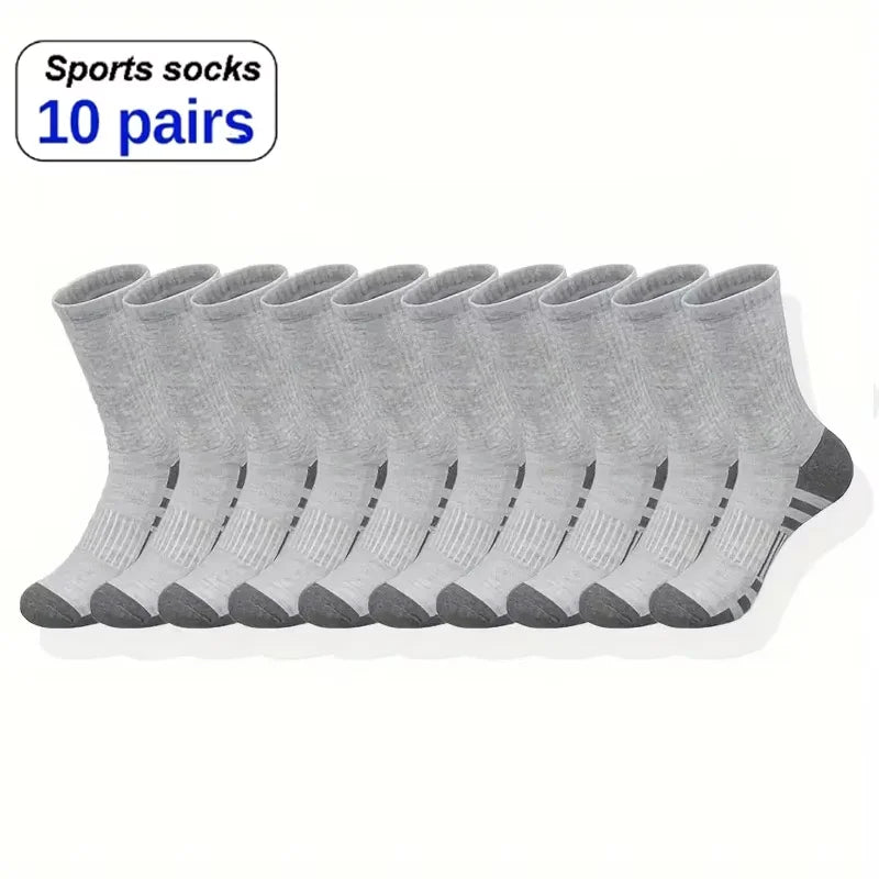 Men's Running Socks 10/30 Pairs Soft Comfortable Summer Sweat Wicking Breathable Basketball Sports Socks for Active Lifestyle