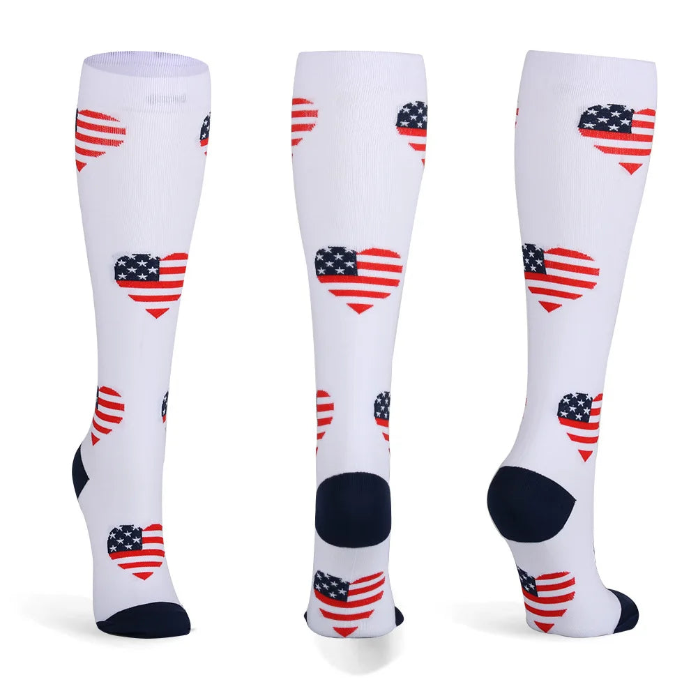 S-XXL Compression Socks Compression Socks for Varicose Vein Calf Riding Socks Stretch Open Toe Knee Socks