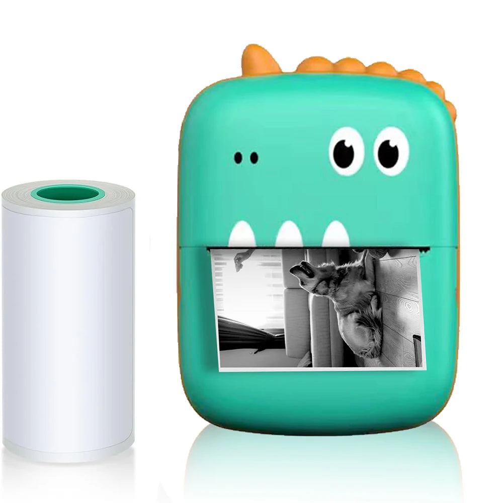 Portable Printer Mini Pocket Wireless Bluetooth Thermal Printers for Android iOS Smartphone BT Inkless Printing Gift for Kids