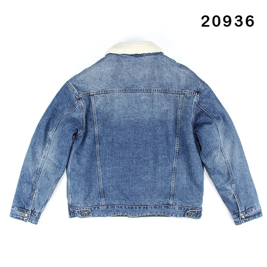 High Quality 350g Fleece Lined Denim Men Winter Thick Warm Coat Fashion