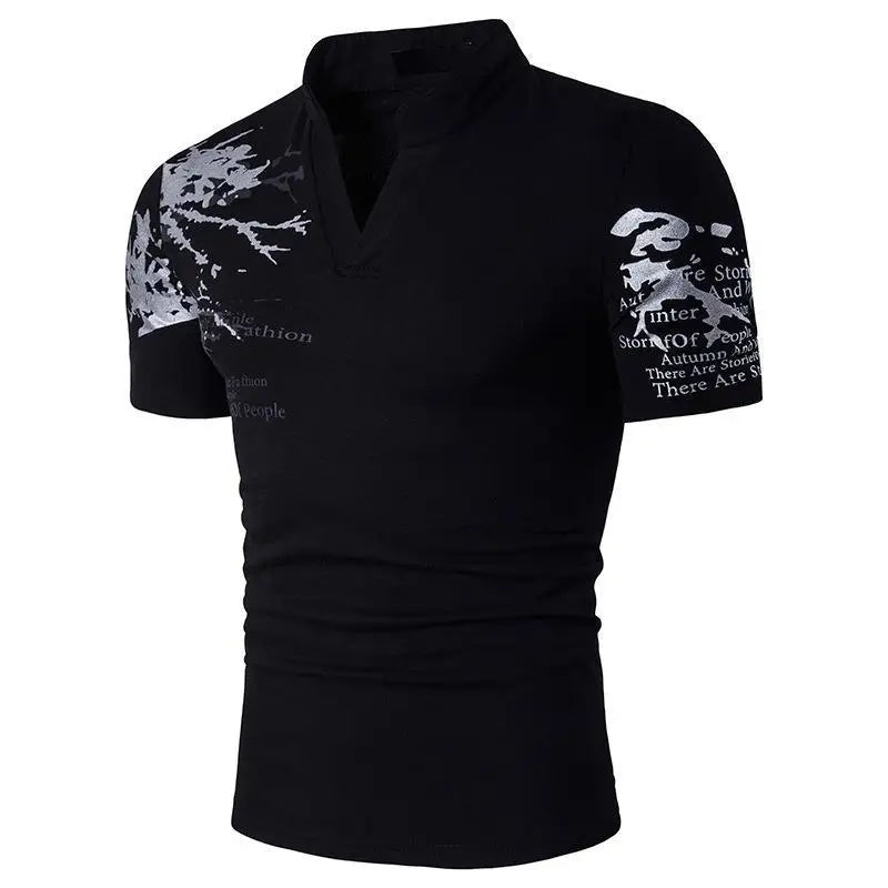 New Short Sleeve T-shirt 2/1Pcs Mens Casual Polo Shirt Summer Fitness Ultralight Tops Sportswear V-Neck T-shirt Printed Pullover