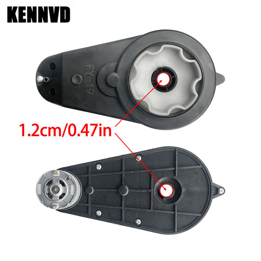 12V 24V RS550 1.2cm/0.47in Motor Gearbox for Children's Electric Ride on Toy Car,Kids Electric Car Reducer