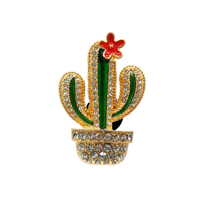 1/8pcs Red Cherry Strawberry Metal Shoe Charms Bling Cactus Luxury Shoe Decoration Accessories Pin Clog for Women Girls Gift