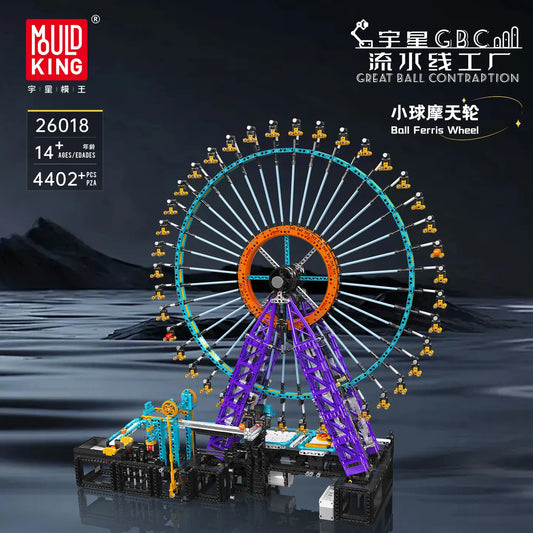 The Great Ball Transportation Assembly Toys The Motorized Ball Ferris Wheel Building Block Desktop Ornament Brick Set Boys Gifts