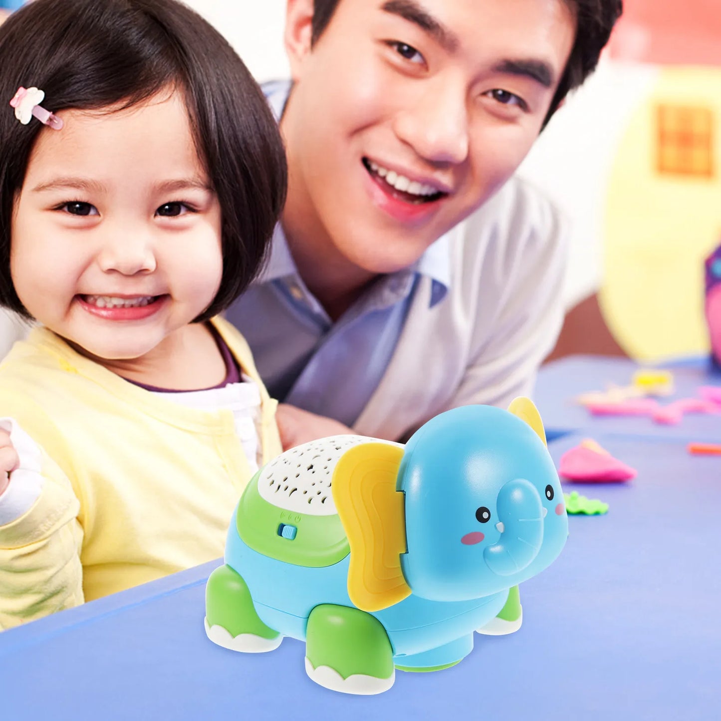 Crawling Musical Educational Infant Guidance Cartoon Light Timing Mode for Crawling Motor Skill Development Fun