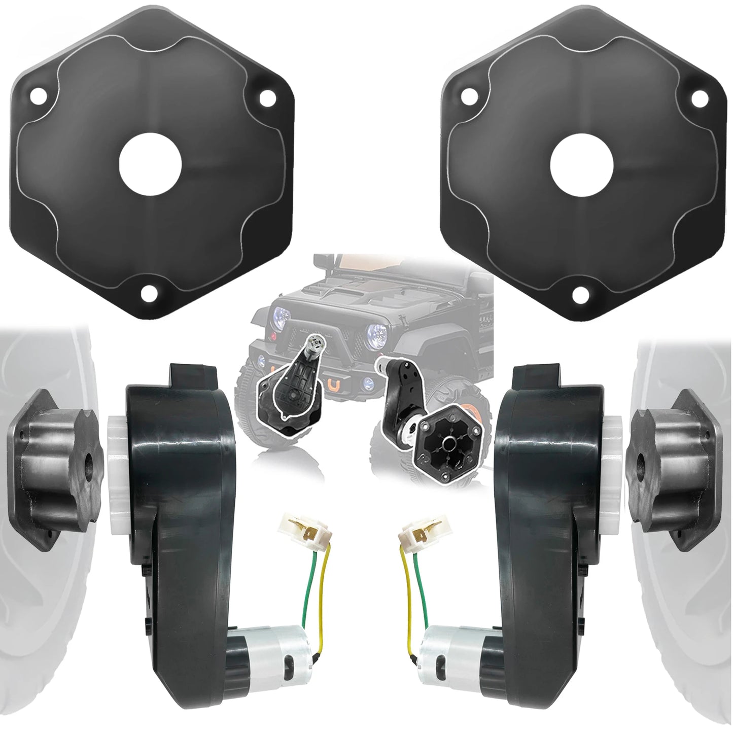 6V 12V 24V RS550 High-Speed Metal Gear Children Electric Ride on Car Vehicle Motor Gearbox Engine Reducer with Connector Upgrade