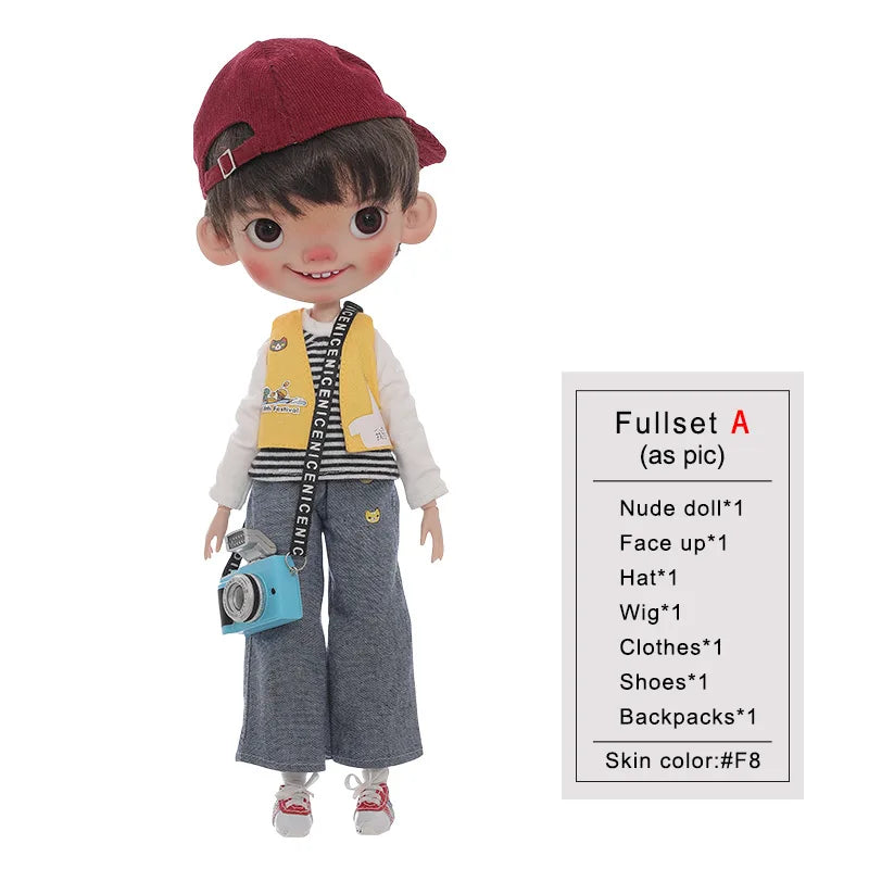 BJD Doll Jief 1/6 Ruth MA Body Naughty Child Anime Doll The Breeze Raises The Corners Of Mouth Resin Toys Movable Joint Doll