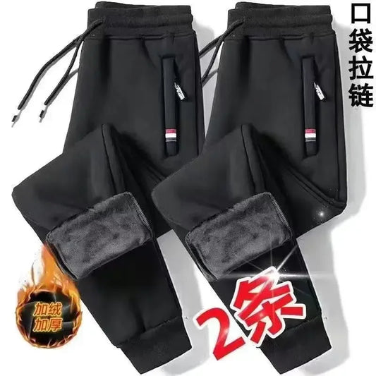 Autumn Winter Plush Thickened Sports Pants for Men Warm Casual Joggers Pants Loose Leggings for Men Sweatpants
