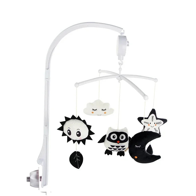 Baby Rattles Crib Mobiles Toy Holder Rotating Mobile Bed Bell Musical Box 0-12 Months Newborn Infant Baby Toys Rattles Bracket