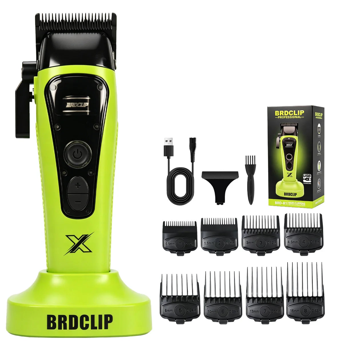 BRDCLIP BRD R1 Professional Hair Clipper Brushless Motor DLC Blade 4500mAh 240Mins Cordless Barber Trimmer for Men Home Salon