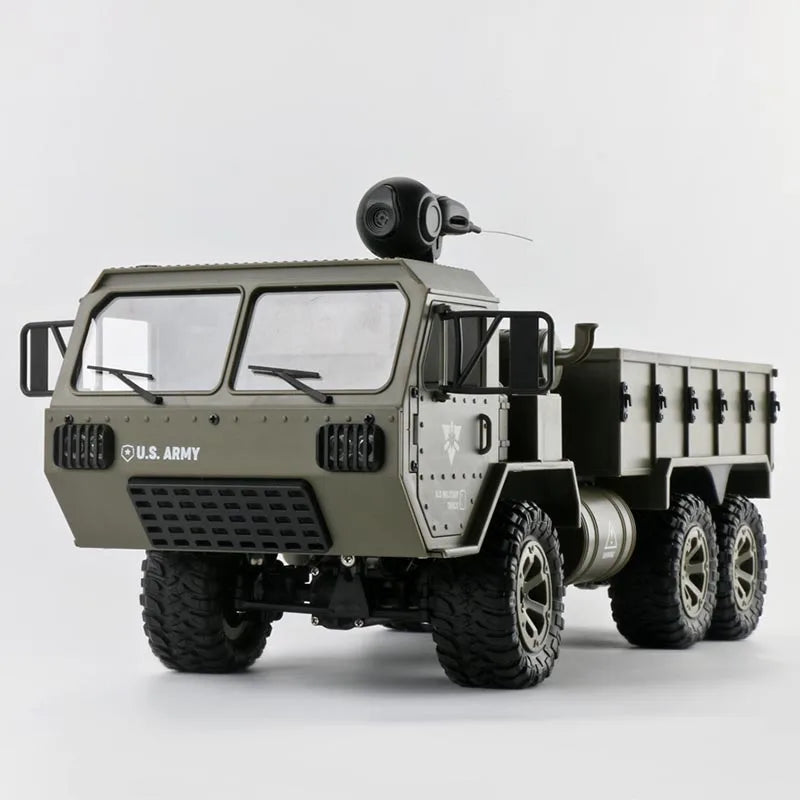 Remote Control Scale Wheeled Truck 1:16 Remote Control Vehicle Model Six Wheel Drive WiFi Cameras Simulation Military Card Rc