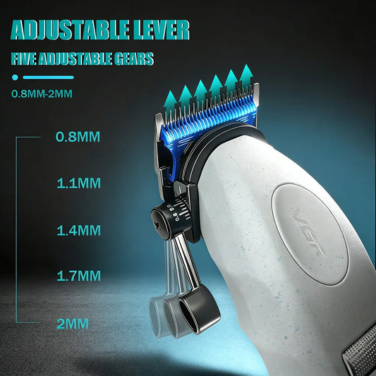 VGR Hair Clippers Professional Rechargeable Right Taper Trimmer 9000RPM Blue Ceramic Blade Hair Clippers For man V-887 V-887T