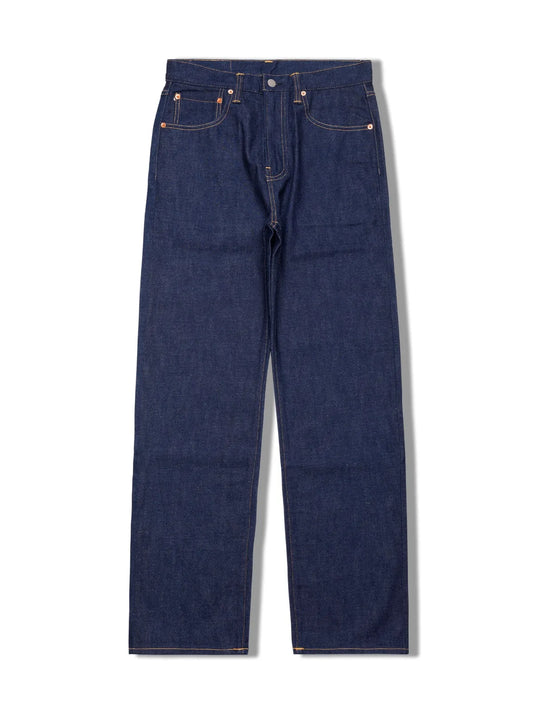 Red Tornado Men's Vintage Selvedge Denim Jeans 12oz High-Waist Straight Leg WWII Cut Oxidized Fabric Zipper Fly Loose Fit