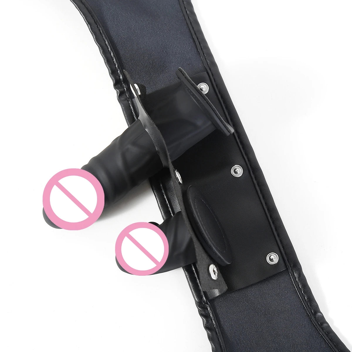 Leather Strapon Harness Panties Strap On Silicone Double Dildo Anal Butt Plug For Women Lesbian Masturbation Chastity Panties