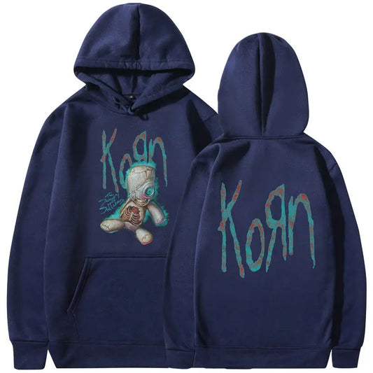 Korn Issues Rock Band Music Album Hoodie Men's Vintage Metal Gothic Oversized Hoodie Streetwear Hip Hop Punk Hooded Sweatshirt