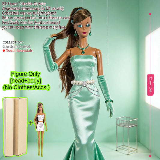 12 Inch 1/6 Fashion Supermodel BJD MJD Doll Ball Joint Articulated Figure Fluffy Stylable Hair Collect No Clothes