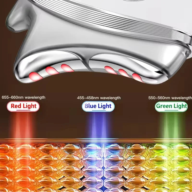 Electric Microcurrent Gua Sha Massager Facial Body Scraping Tool Skin Lifting Tightening Anti-Aging Massage Device