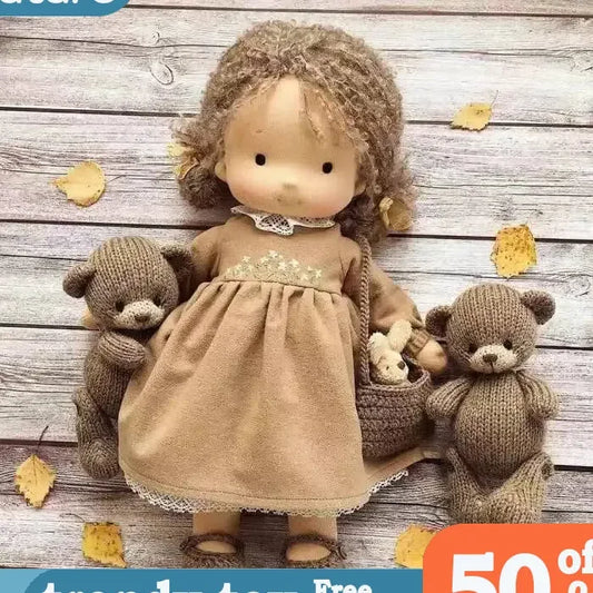 30cm New Waldorf Handmade Cotton Stuffed Plush Doll Kawaii Anime Collection Model Room Decoration Festival Gift Adults Toys