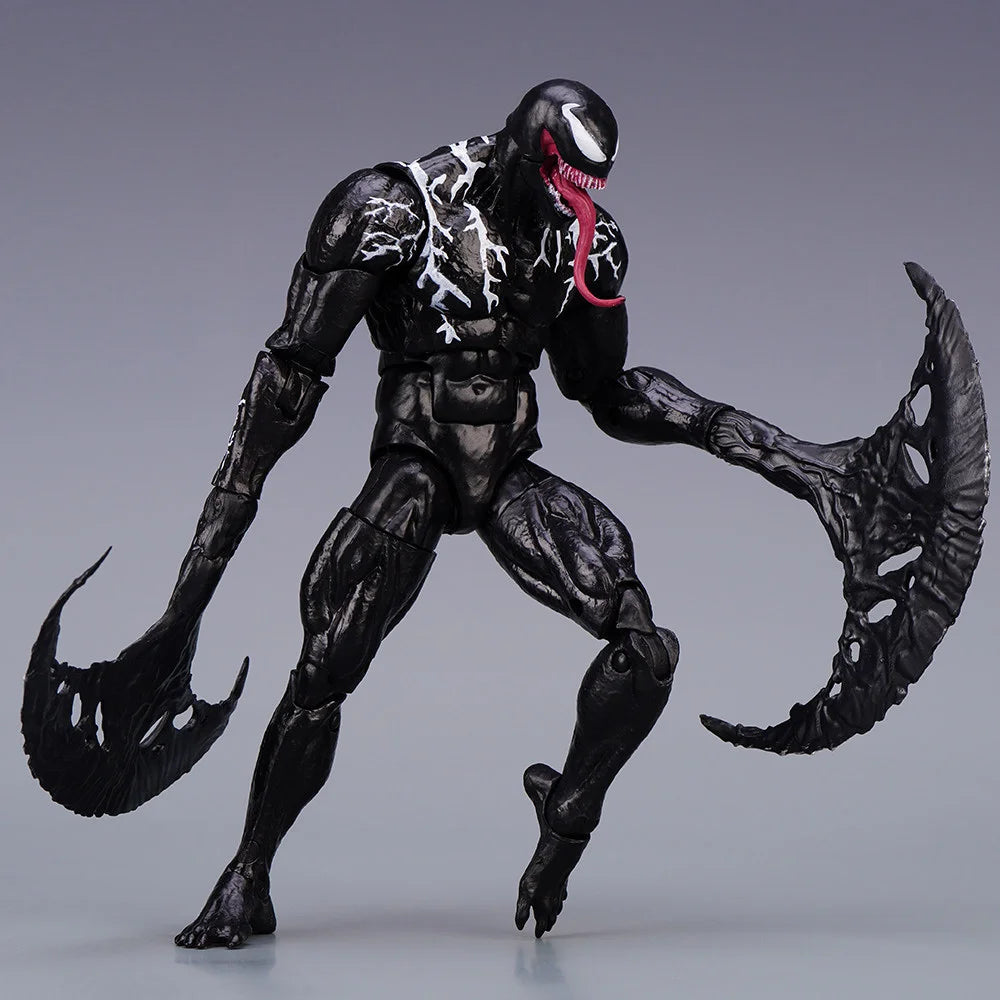 Venom Action Figure 7 Inch And Above Model Posable Superhero Spiderman Movie Character Collectible Toy Desktop Ornament For Fans