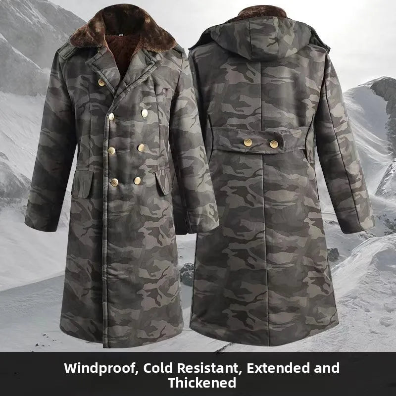 Thickened Cotton Jacket Removable Inner Vest Long Windproof Northeast Cold Storage Night Reflective Work Cotton Clothes