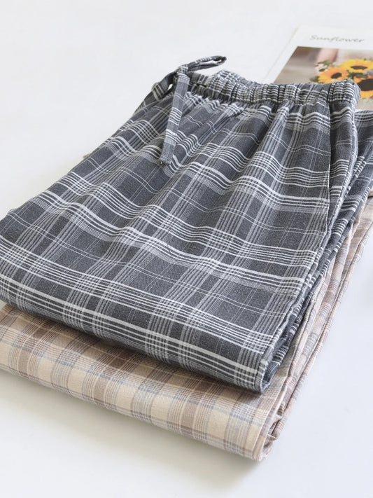 Men's Loose Fit Cotton Flannel Spwear Long Pants Home Leisure Comfortable Warm Outerwear Autumn Winter Spring Cotton Velve...