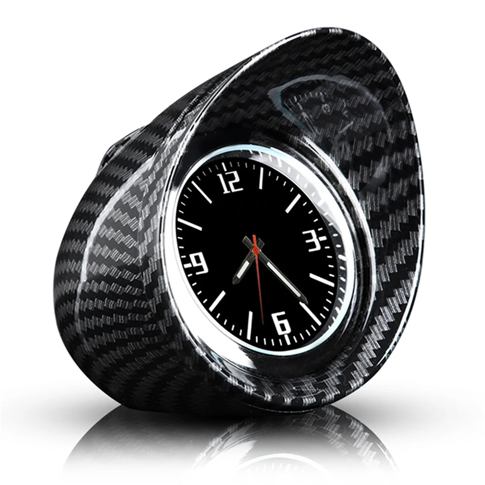 Luminous Quartz Clocks Carbon Fiber Car Styling Watch Auto car electronics MIni Dashboard Clock car accessories waterproof clock