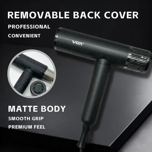 VGR Hair Dryer Professional Air Blower Negative Ion High Speed Hair Dryer Machine Hot and Cold Adjustment Barber Salon V-640HD