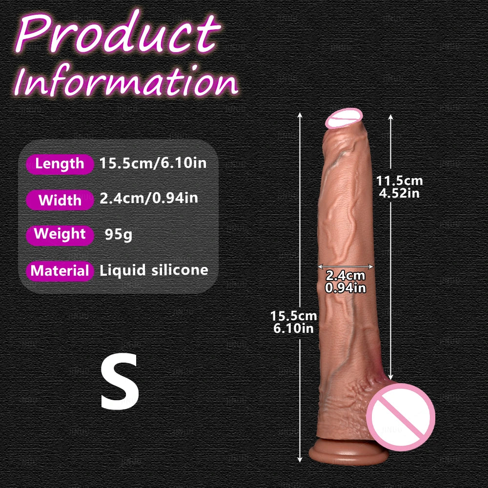 Realistic 5 Sizes Big Dildo Silicone Suction Cup Huge Penis Couples Masturbation Soft Cock Woman Man Anal Adult Sex Toy