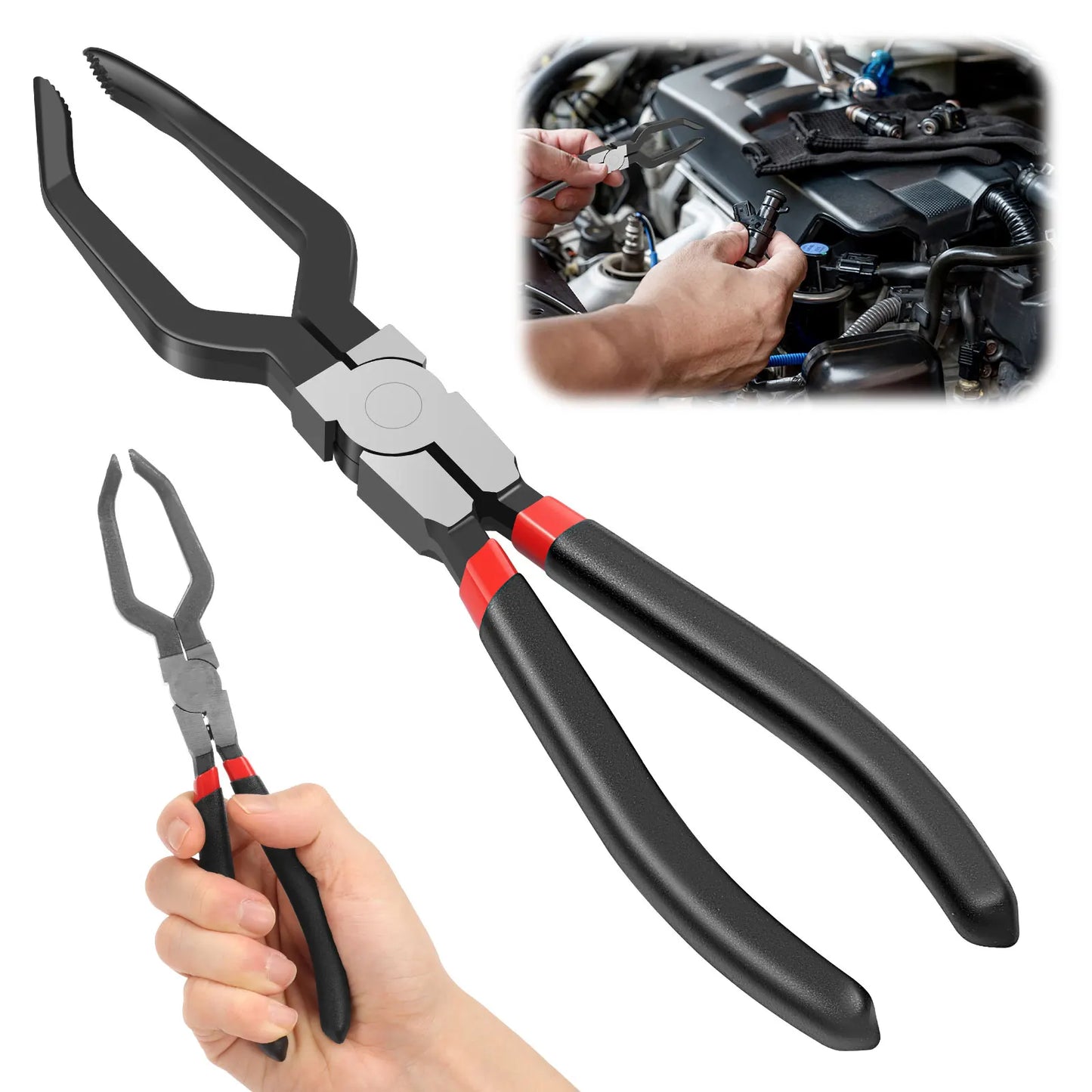 Professional Gasoline Pipe Joint Pliers Filter Caliper Oil Tubing Connector Disassembly Tools Removal Pliers Clamp Repair Tool