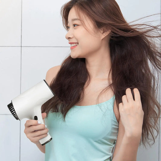 Cordless Hair Dryer 500W Rechargeable Portable Hot Cold Air Blower 2 Speed Low Noise for Travel Home Bathroom Camping Styling