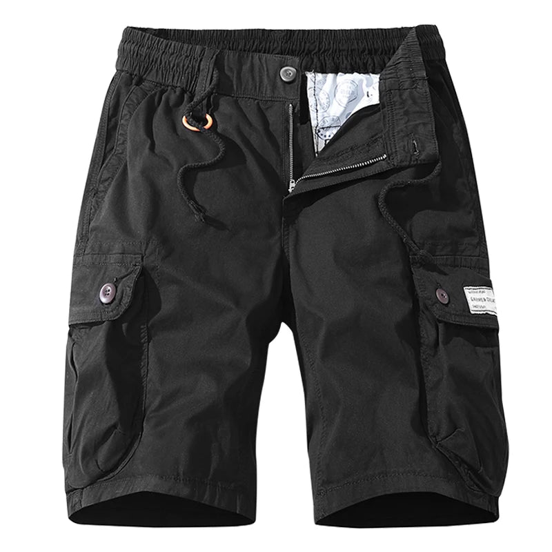 New Summer Men Cotton Cargo Shorts Men Fashion Bermuda Beach Jogger Shorts Men Casual Elastic waist Shorts Male Dropshipping