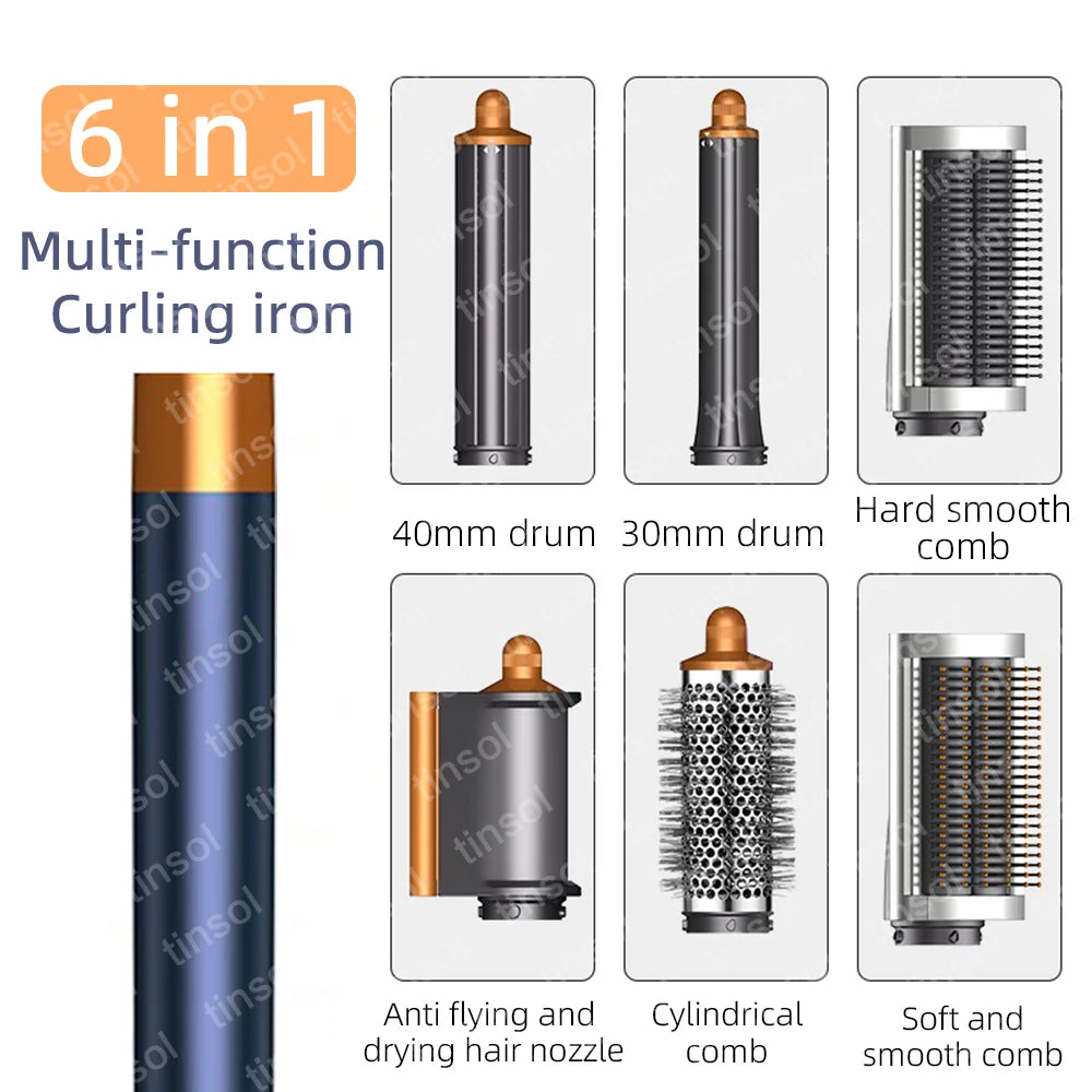 7-in-1 Multi-Function Hair Dryer & Styling Tool Curling Iron Hot Air Curling Brush Curling Barrel Professional Straightener