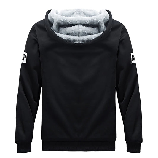 Wolf Czuadlte2024New Winter Men's Sports Set Casual Pants Hooded Sweater Youth Large Plus Plush Thickened Cardigan Two Piece Set