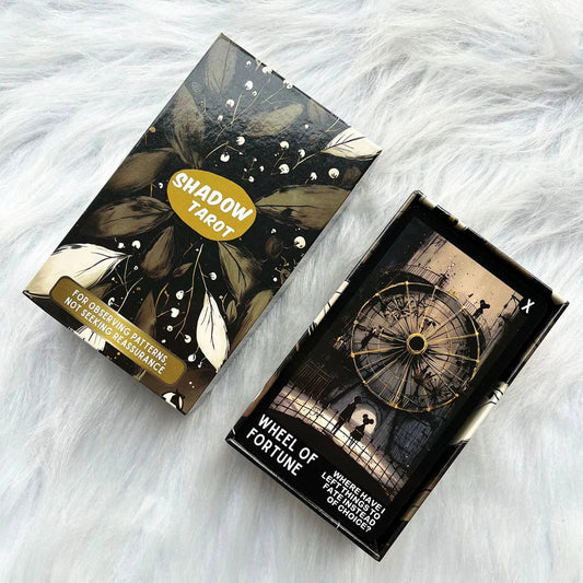 Shadow Tarot Cards Set, 80 Pieces, 13x8 Cm Size, Ideal for Reflection & Resistance Techniques, Not Suitable for Beginners