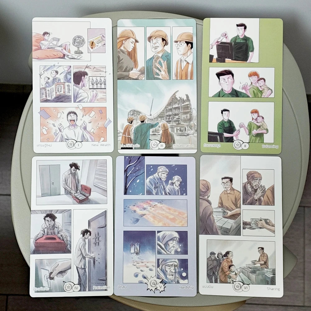 Manga Tarot 12*7cm in Rigid Box 90 Pcs Cards (78 Pcs Tarot Cards + 12 Oracle Cards) Printed on 350GSM Double-embossed Cardstock