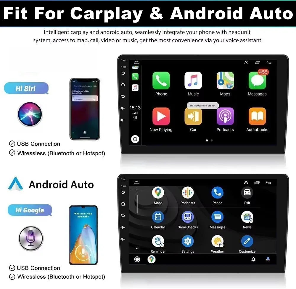 Android 14 car navigation 9-inch built-in Carplay + Android auto / 4 + 64G + AHD camera + microphone For 2011-2016 Holden Barina