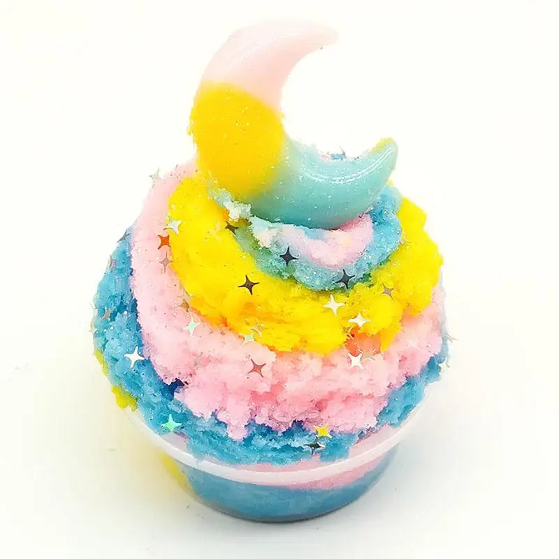 60ml DIY Moon Snowflake Butter Clay Kit-Non-Sediment Slime, Decompression Activity Playset, Fluffy Mud Toy