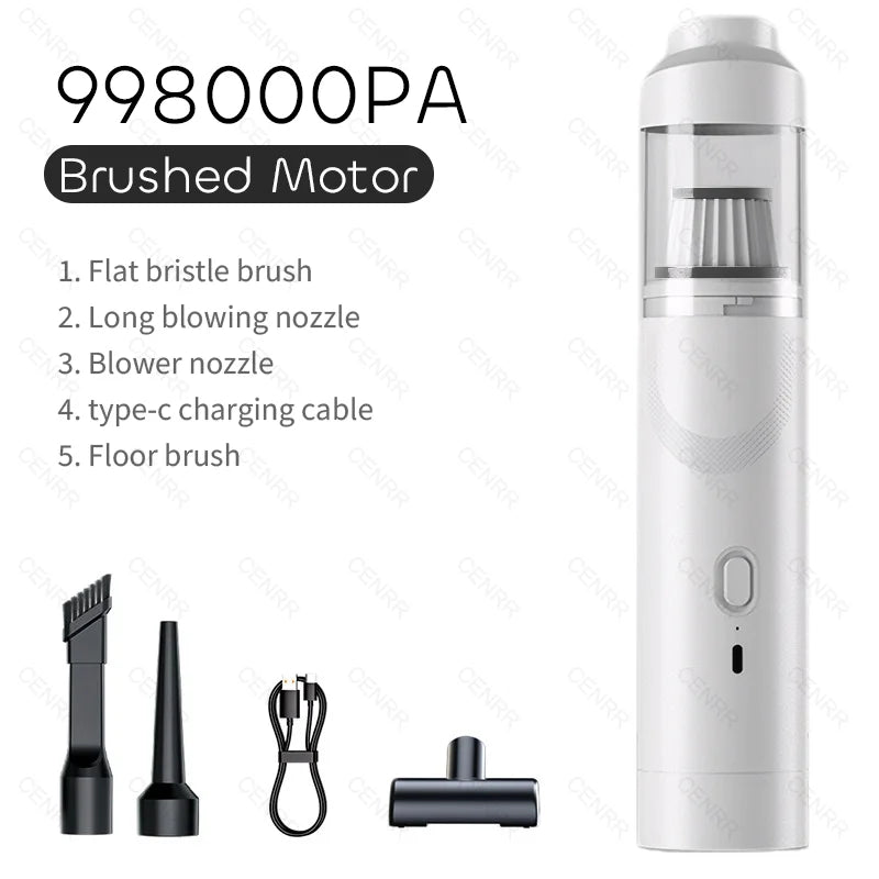CENRR 9998000PA Car Vacuum Cleaner Strong Suction Powerful Wireless Portable Car Cleaner for Home Appliance Air Blower