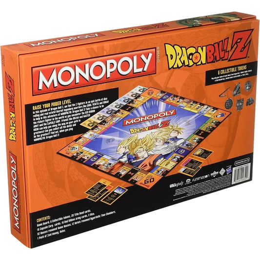 Hasbro Monopoly Dragon Ball Z Edition Board GameCollectible Z Fighter Tokens & Zeni Currency | Family Party Game for 2-6 Players