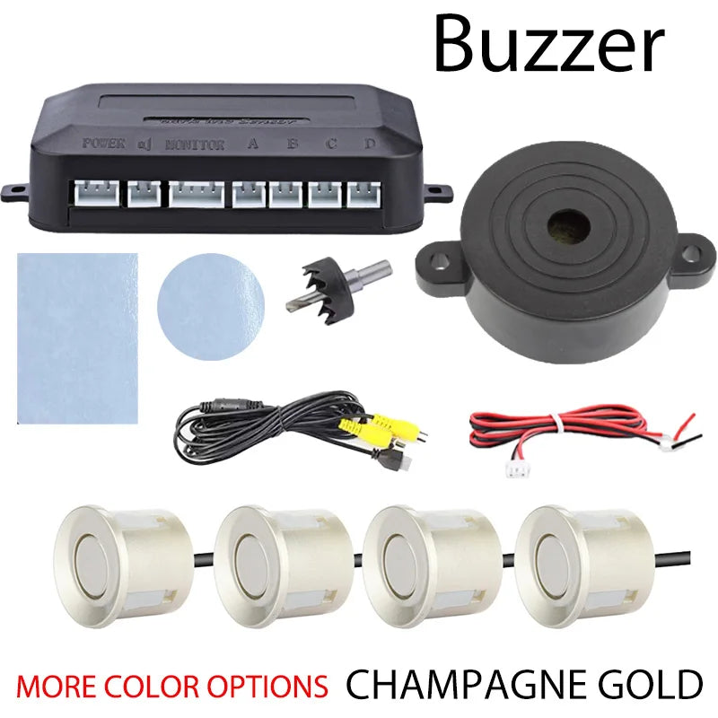 CVBS Dual Core CPU Car Video Parking Sensor Reverse Radar System Digital Display Auto Parking Assistance