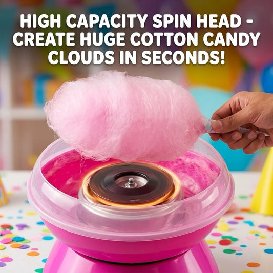 450W Mini Cotton Candy Maker for Home Party Portable Sugar Floss Machine Support Less Oil Easy Clean DIY Sweet Marshmallow Maker