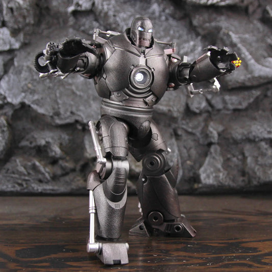 ZD Toys Marvel LED Light Classic Iron Man Iron Monger 1/10 8" Action Figure Ironman Movie Obadiah Stane Model Doll